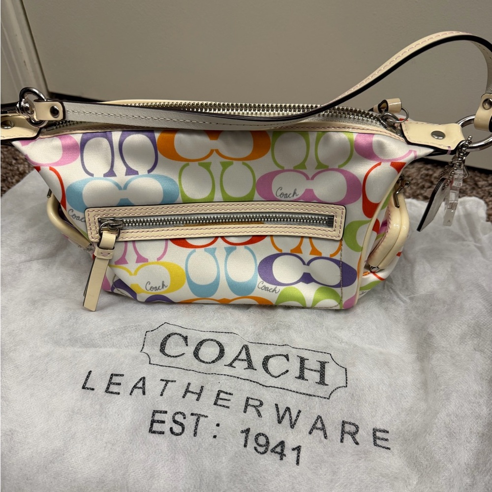 NWOT Coach Multicolor Signature Shoulder Bag